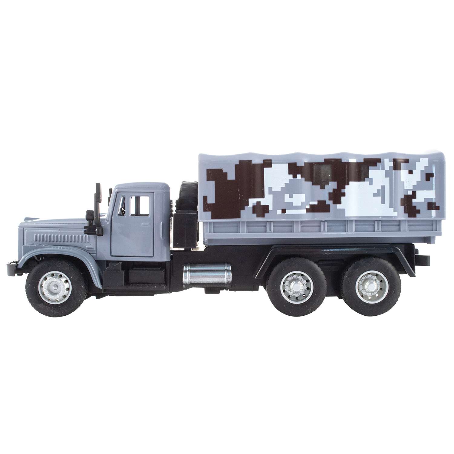 Машинка KiddieDrive Инерционный военный грузовик серый 1601714_2 - фото 2