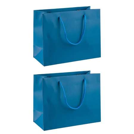 Пакет подарочный Комус однотонный синий 18x23x10см 210г blue 2 штуки