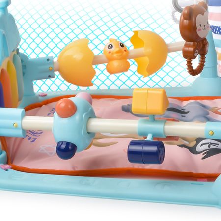 Развивающий детский коврик SHARKTOYS Игровой для малышей с пианино и погремушками