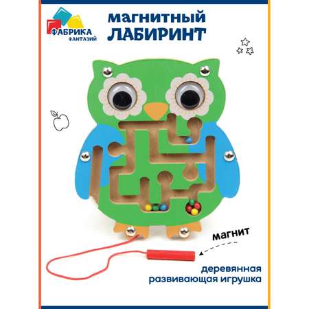 Деревянная игрушка Фабрика Фантазий Рамка-лабиринт Сова