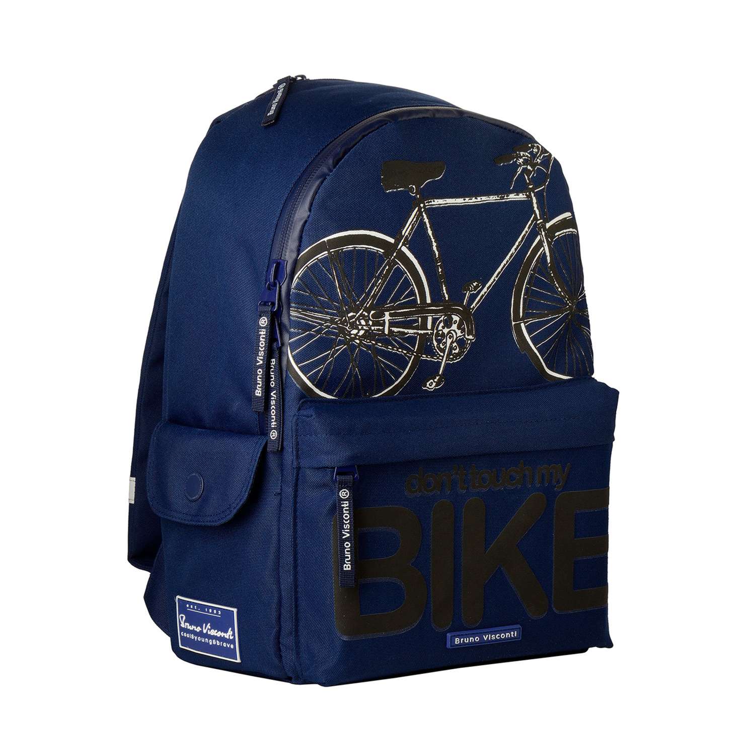 Рюкзак школьный Bruno Visconti молодежный синий Bike - фото 2