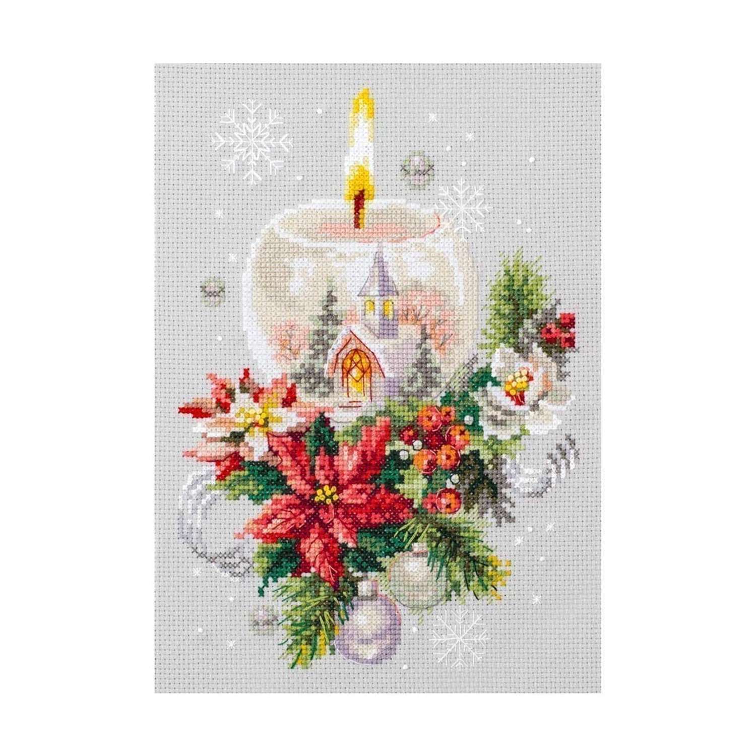 Набор для вышивания Чудесная игла крестом 100-231 Рождественская свеча 16х23см - фото 1