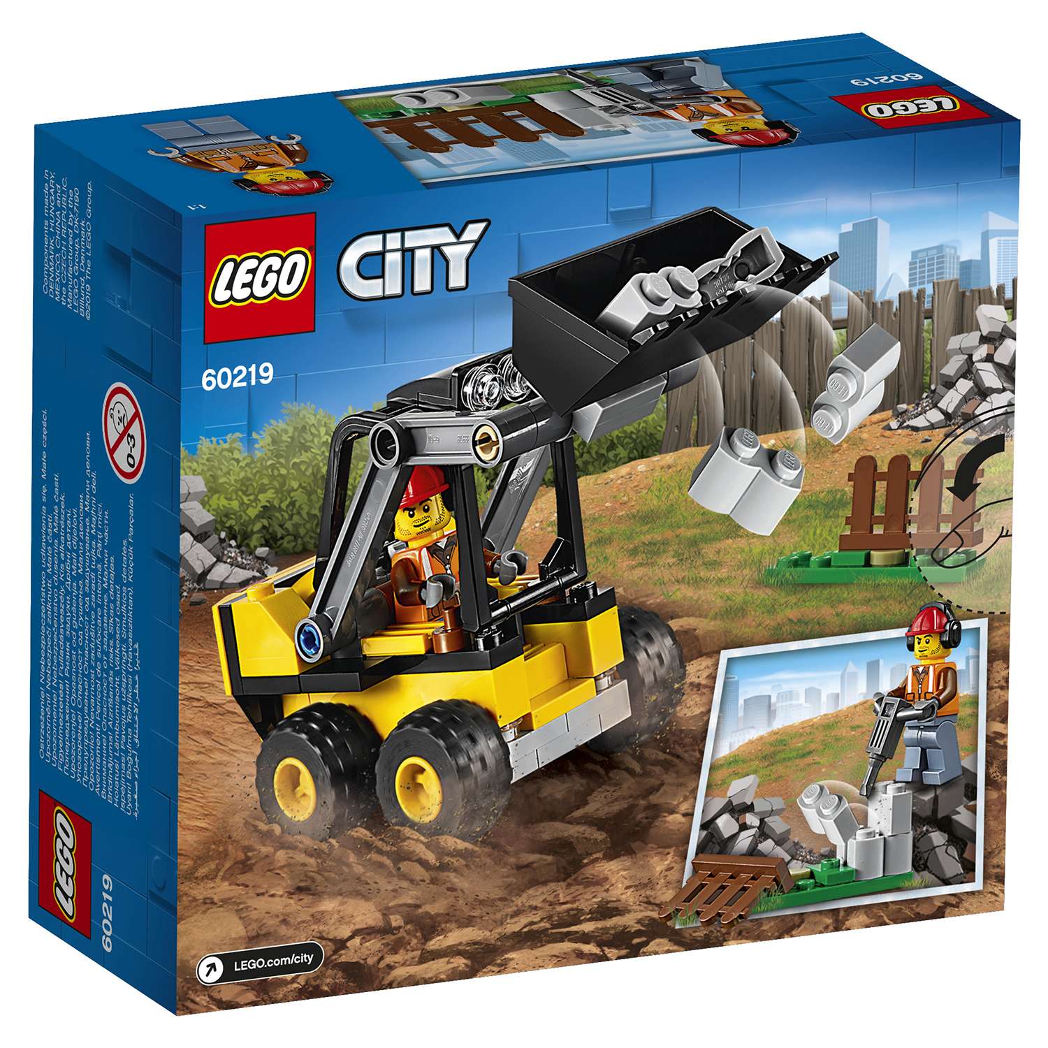 Конструктор LEGO City Great Vehicles Строительный погрузчик 60219 - фото 3