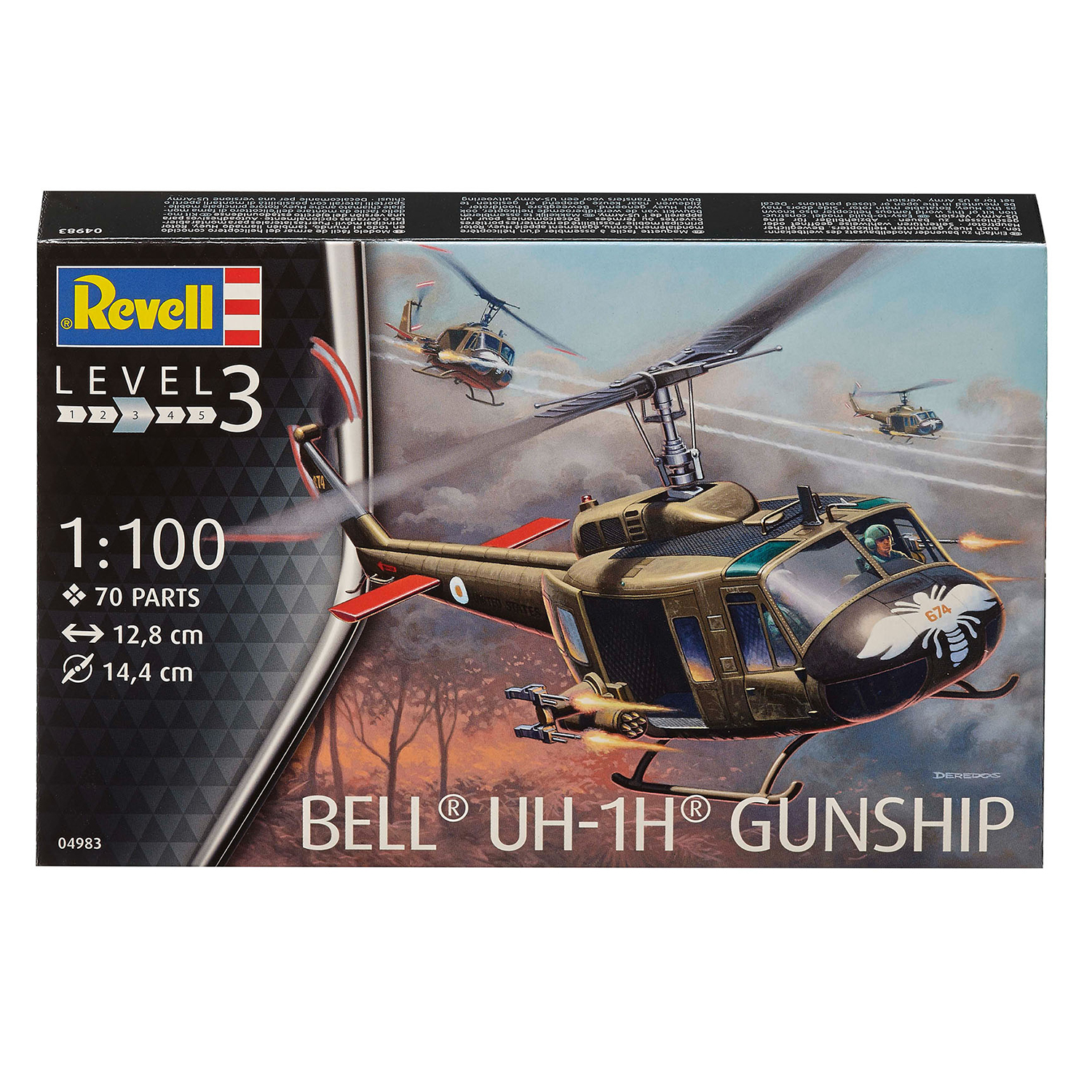 Сборная модель Revell Американский многоцелевой вертолёт Белл UH-1 «Ирокез» 04983 - фото 4