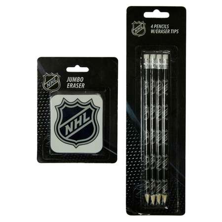 Набор канцелярский NHL карандаши и ластик