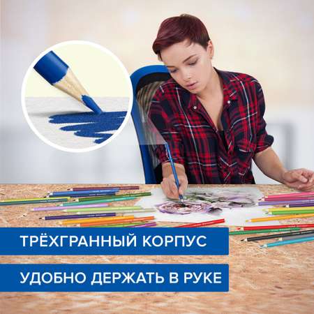 Карандаши цветные Brauberg 50 шт.