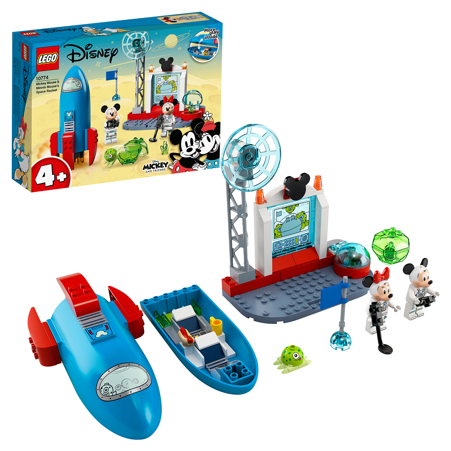 Конструктор LEGO Mickey and Friends Космическая ракета Микки Минни блочный - фото 1
