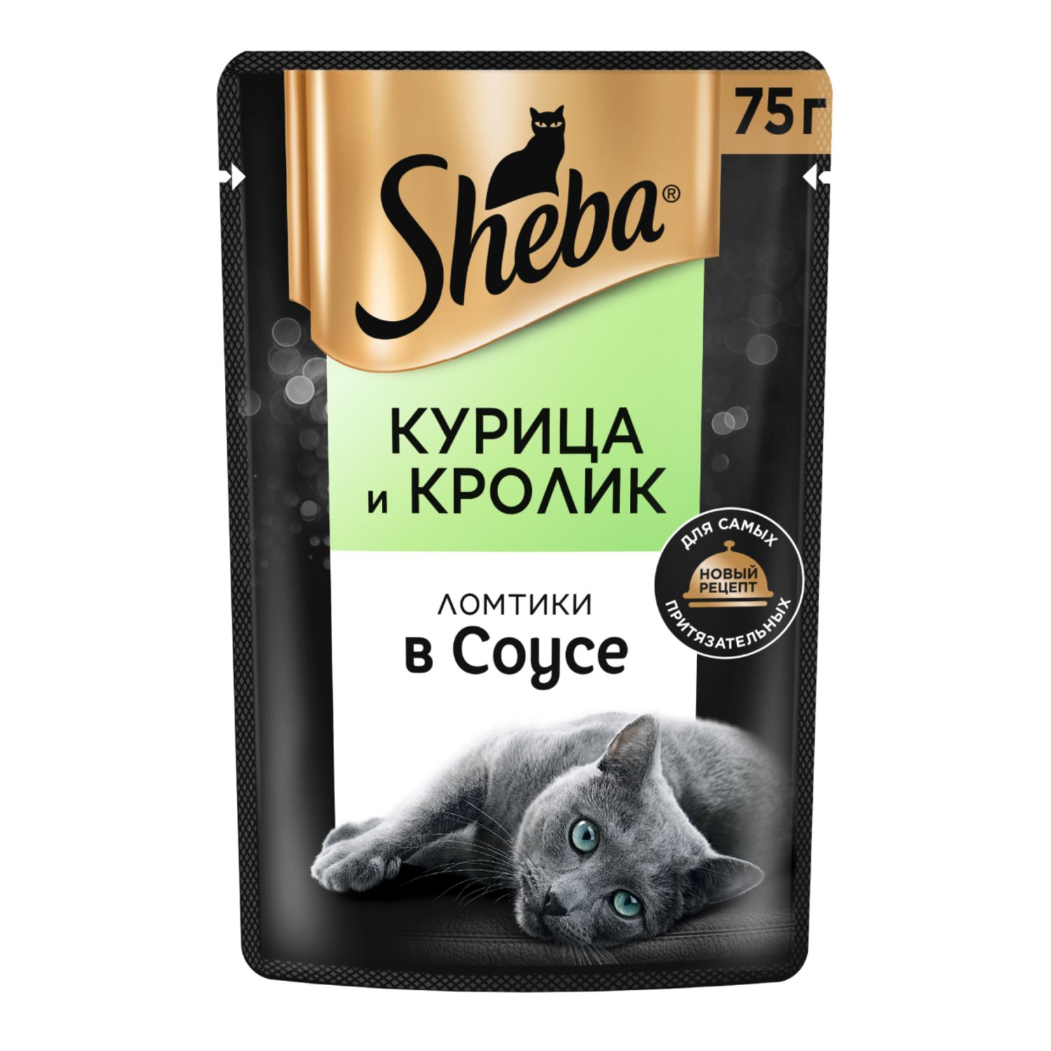 Влажный корм для кошек Sheba 0.075 кг курица, кролик (полнорационный) - фото 1