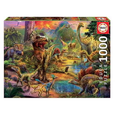 Пазл 1000 деталей EDUCA Земля динозавров