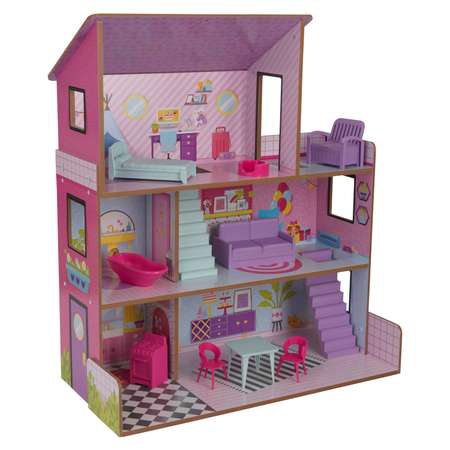 Кукольный домик KidKraft Лолли с мебелью 10 предметов 10169_KE