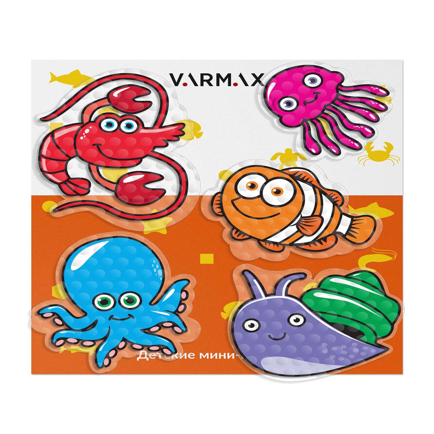 Набор мини-ковриков Varmax № 25 с присосками в ванную детский - фото 2