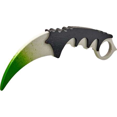 Нож-керамбит MASKME Сверхпрочные Снежный градиент зеленый деревянный