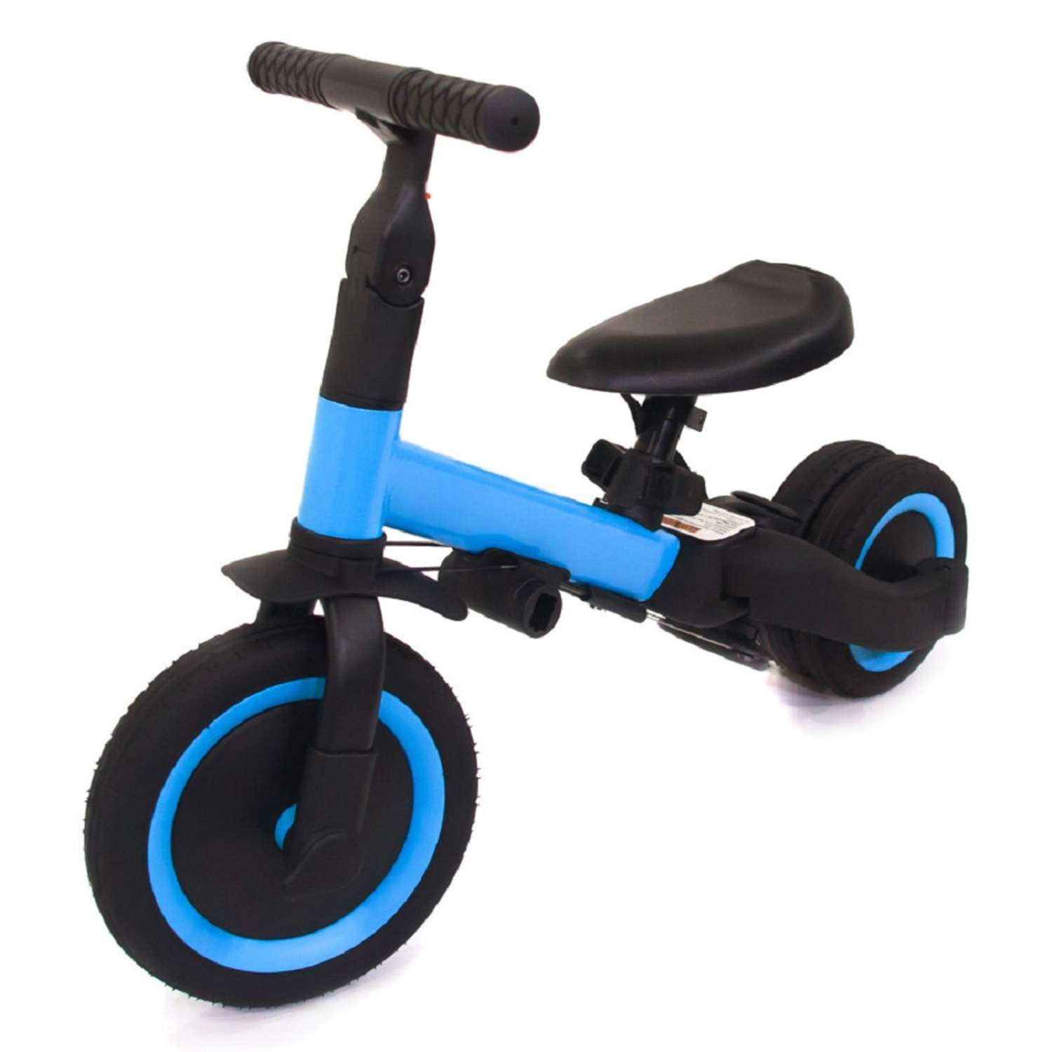Беговел-велосипед R-Wings детский 4в1 с родительской ручкой синий - фото 12