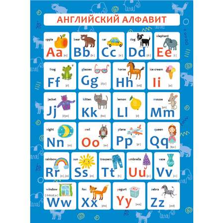 Обучающий плакат-листовка ФЕНИКС+ Английский алфавит