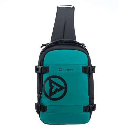 Рюкзак TORBER Xtreme на одно плечо зелёный чёрный