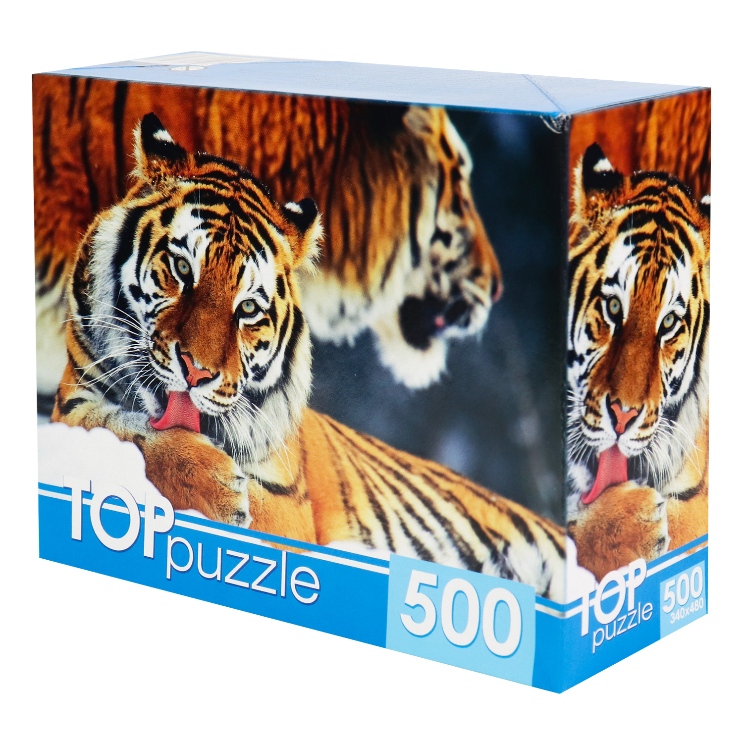 Пазл Рыжий кот Toppuzzle Два тигра КБТП500-6797 - фото 1