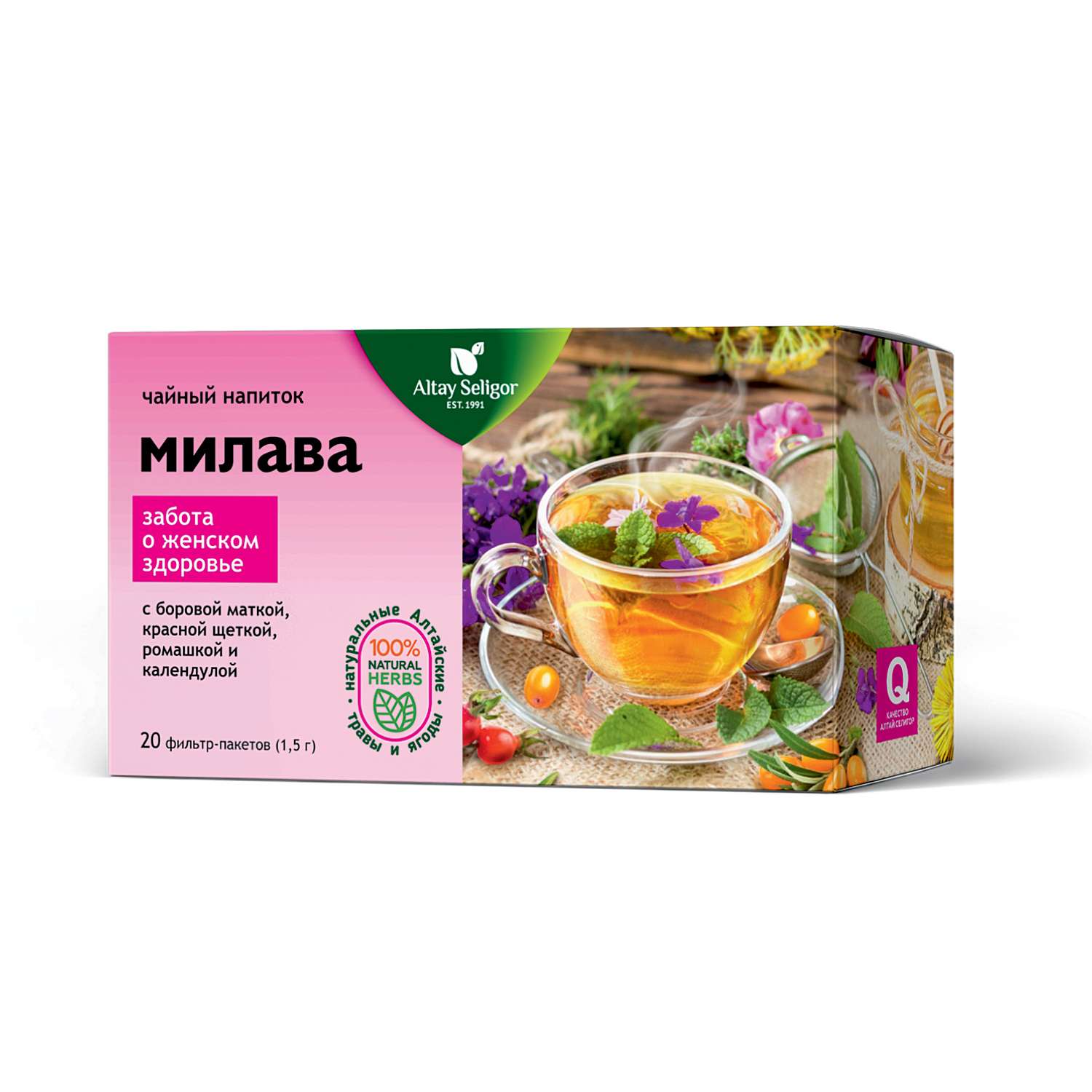 Напиток чайный Алтай-Селигор Милава женский 20пакетиков - фото 1
