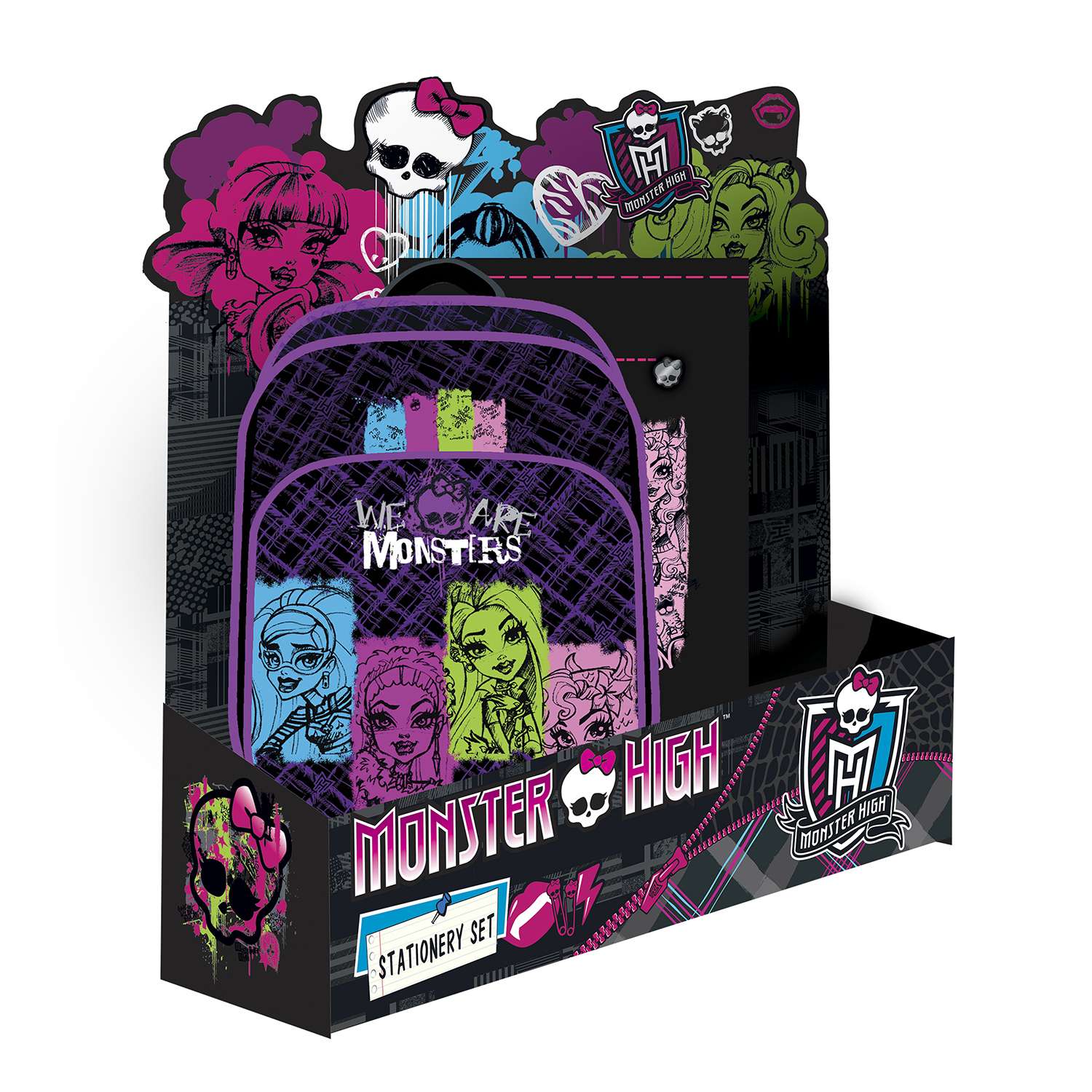 Рюкзак с наполнением Barbie Monster High (фиолетовый) - фото 1