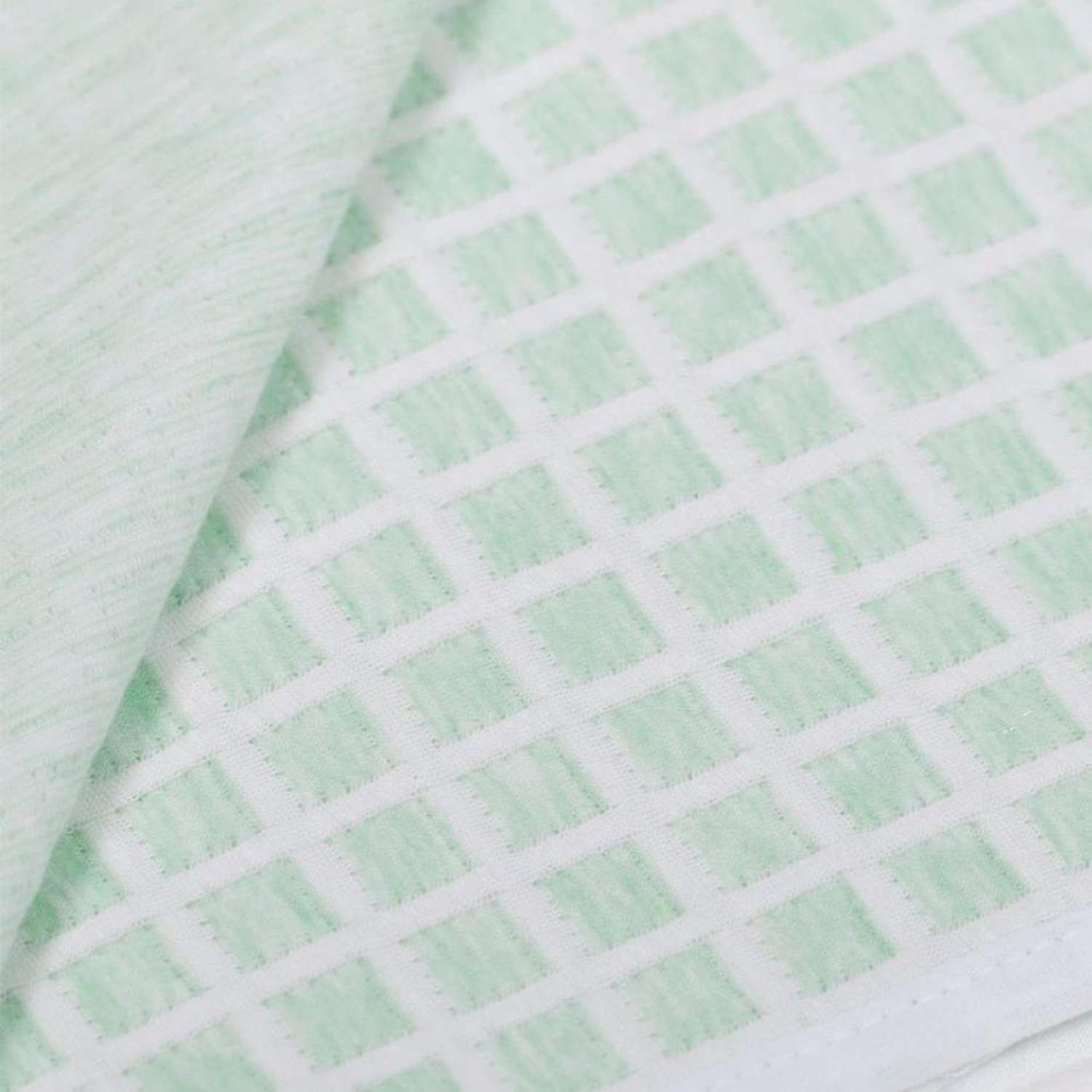 Одеяло-покрывало АртДизайн Клетка - зеленый - фото 2