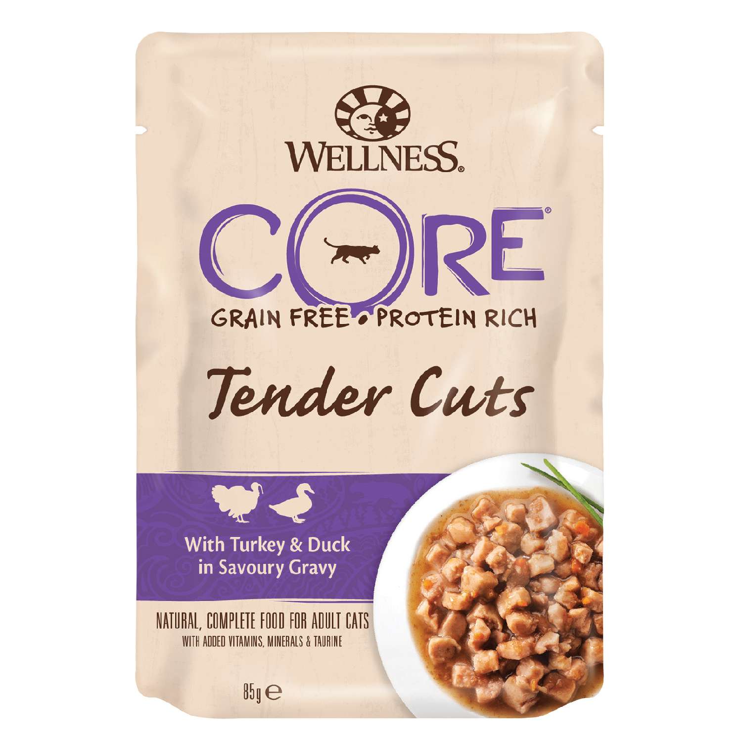 Корм влажный для кошек Wellness CORE Core 85г с индейкой и уткой - фото 1