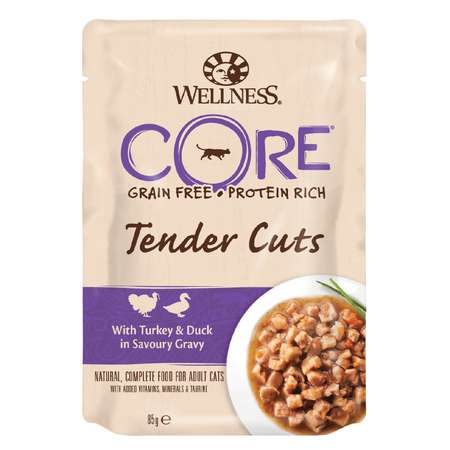 Корм влажный для кошек Wellness CORE Core 85г с индейкой и уткой