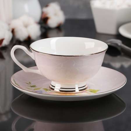 Чайная пара Sima-Land Чайная роза чашка 200 мл блюдцем 15 см