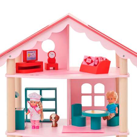 Кукольный домик  Paremo Роза Хутор с мебелью 14 предметов PD215
