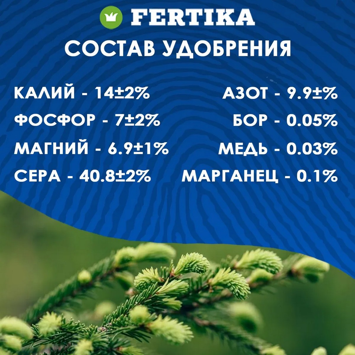 Минеральное удобрение FERTIKA хвойное для вечнозеленых и голубики Весна–Лето 10кг - фото 6