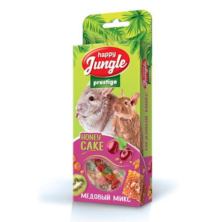 Лакомство для грызунов HappyJungle Престиж корзинки медовый микс 30г*3шт