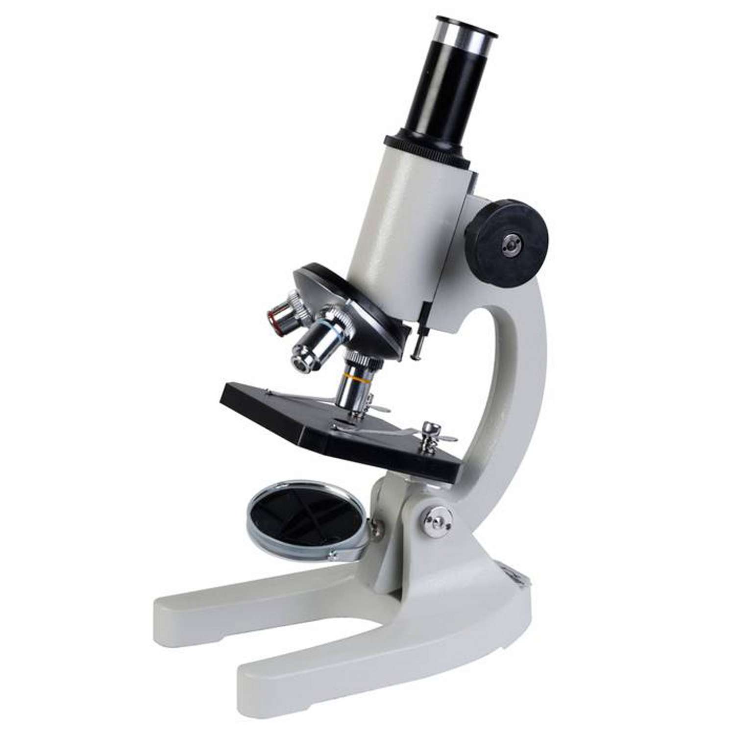 Микроскоп школьный Микромед С-13 стеклянная оптика с увеличением 800х с препаратами - фото 1