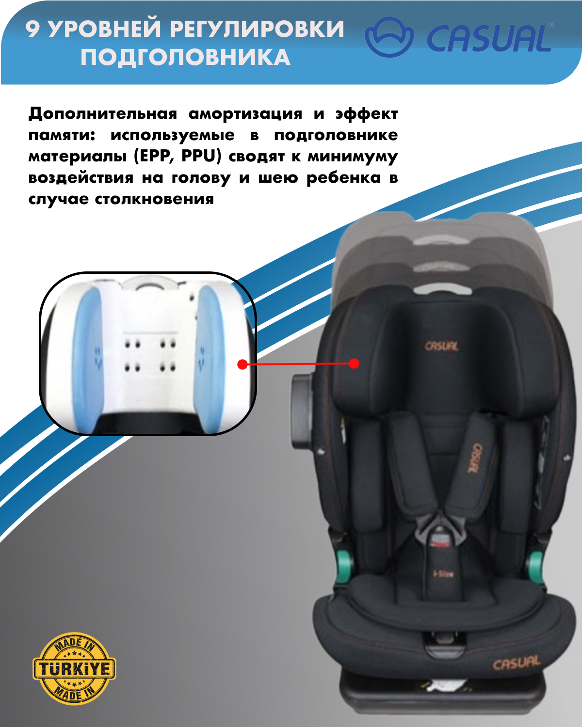 Детское автокресло Casual VTN35 Goldfix Pro - фото 2