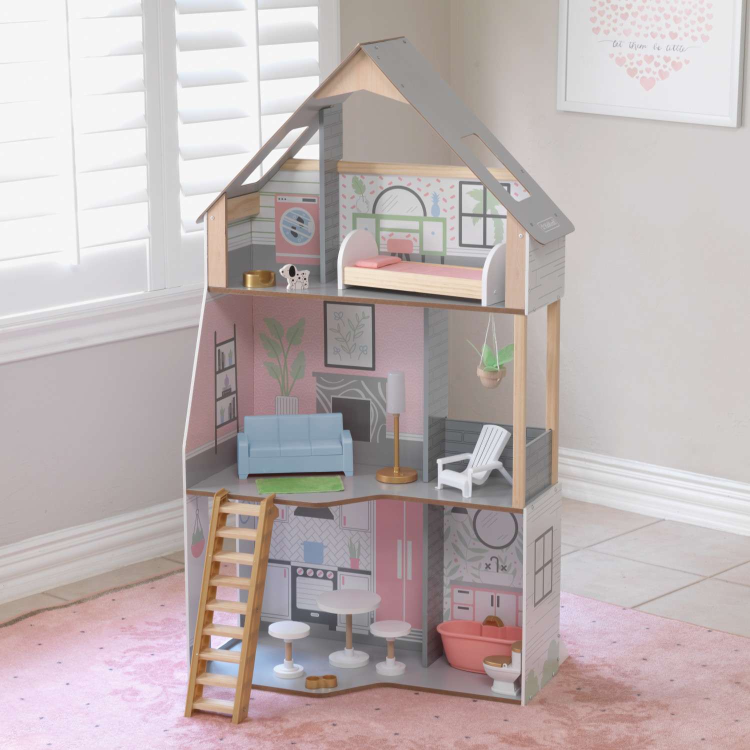 Кукольный домик  KidKraft Алина с мебелью 15 предметов 10229_KE 10229_KE - фото 1
