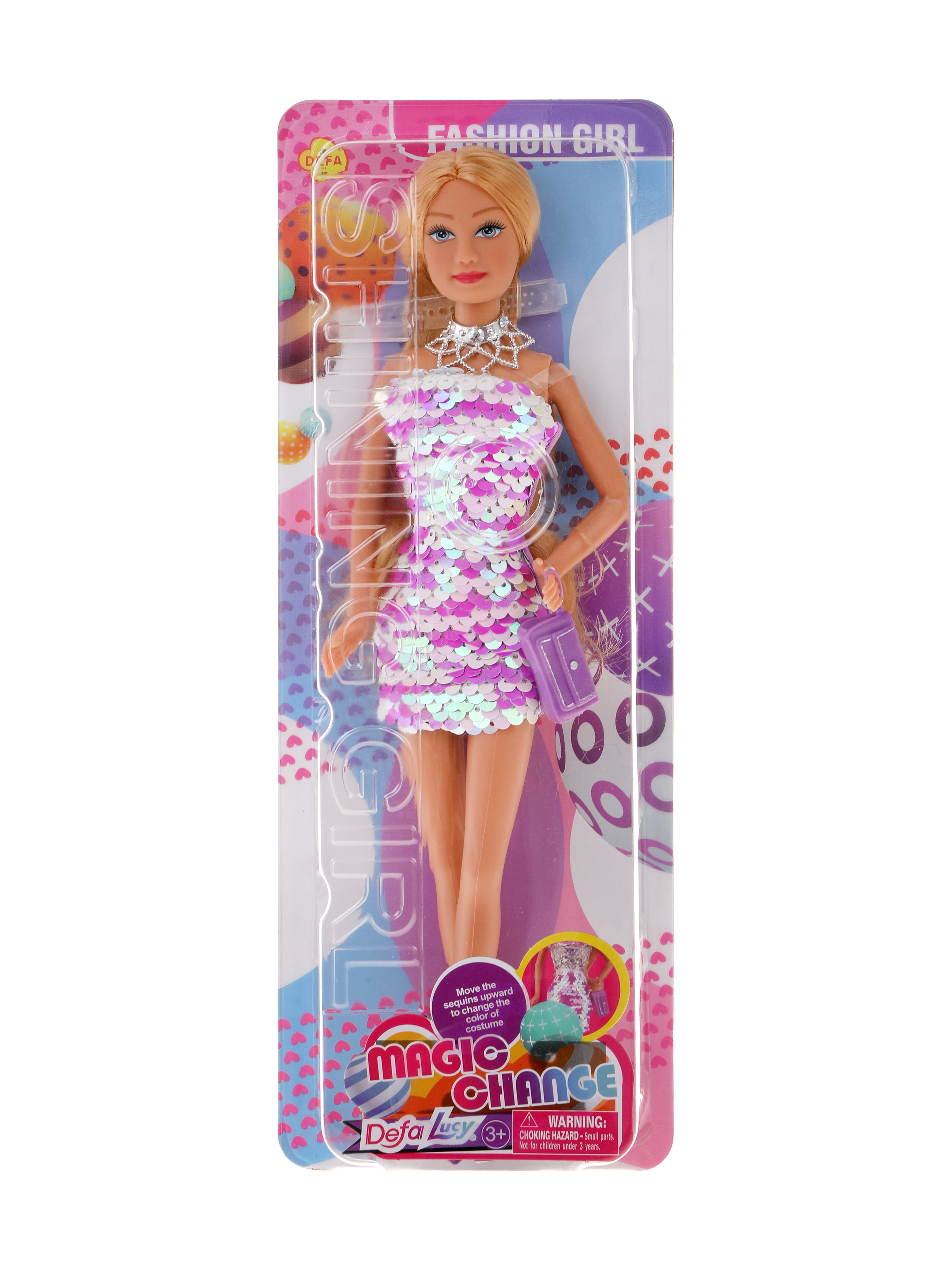 Кукла Наша Игрушка Красотка в платье с пайетками для девочки 800139 - фото 3