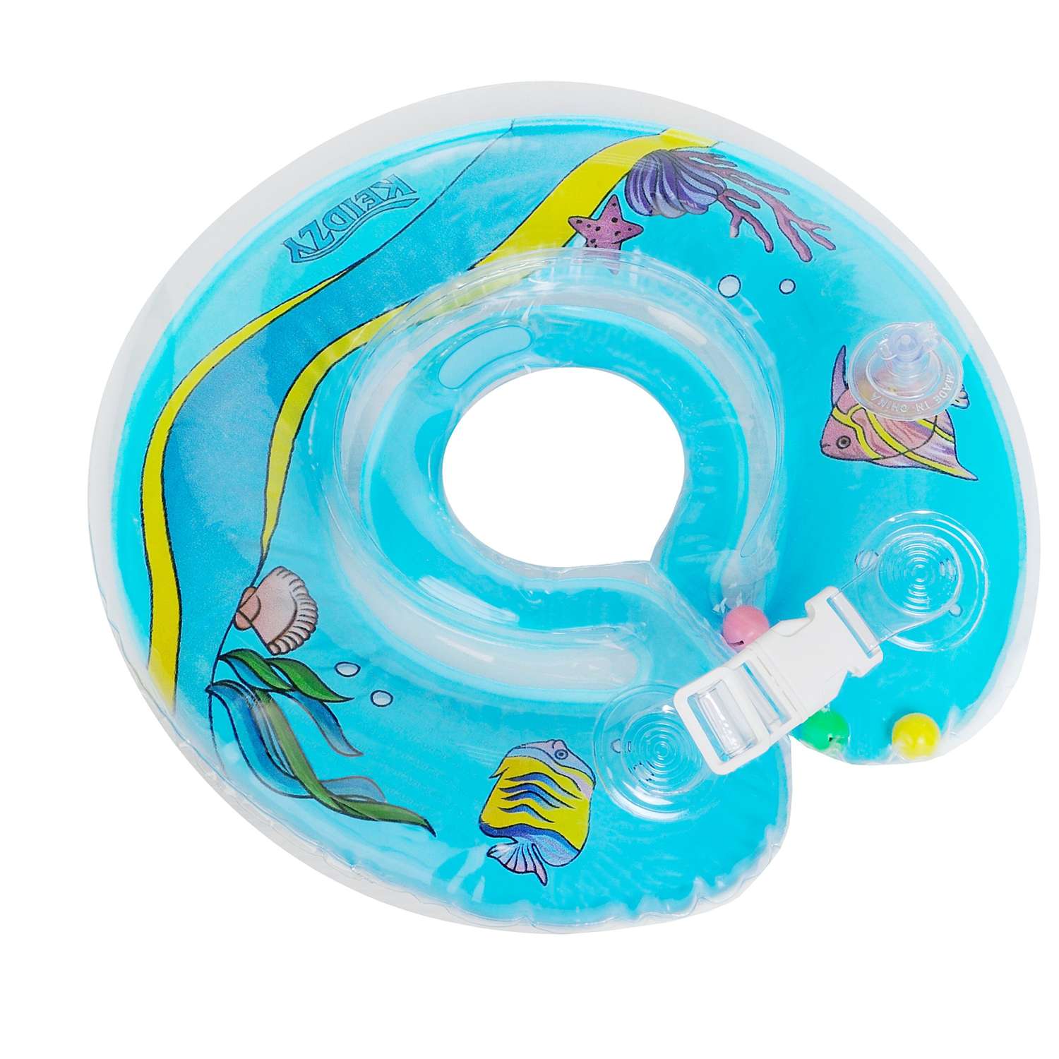 Круг на шею Keidzy для купания малышей синий подводный мир - фото 2