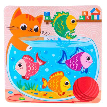Набор для игры в ванне Крошка Я «Рыбалка: Аквариум» сачок удочка мягкий пазл