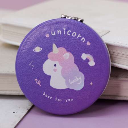 Зеркало карманное iLikeGift Unicorn sky one head с увеличением