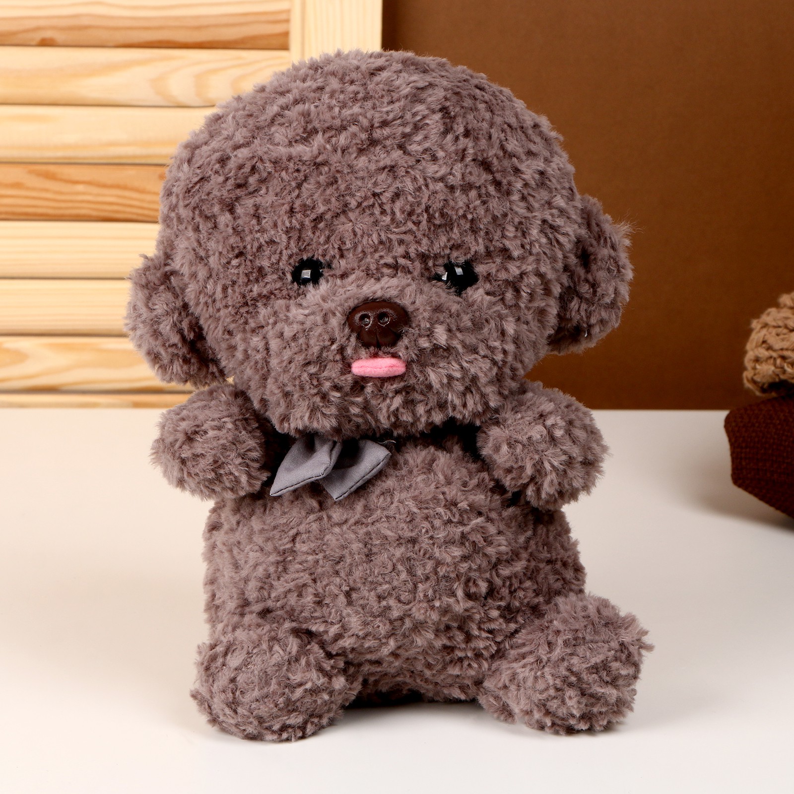 Мягкая игрушка Sima-Land «Собака» 25 см цвет серый - фото 1