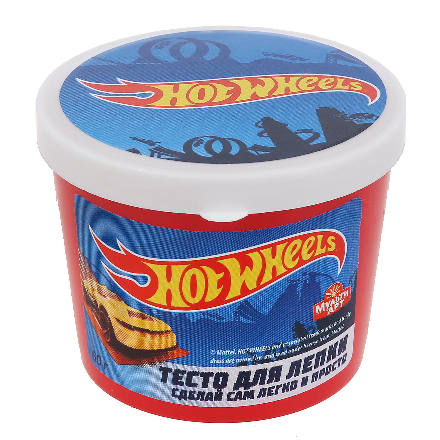 Тесто для лепки МультиАРТ Hot Wheels 6 цветов по 60 г 303774 - фото 4