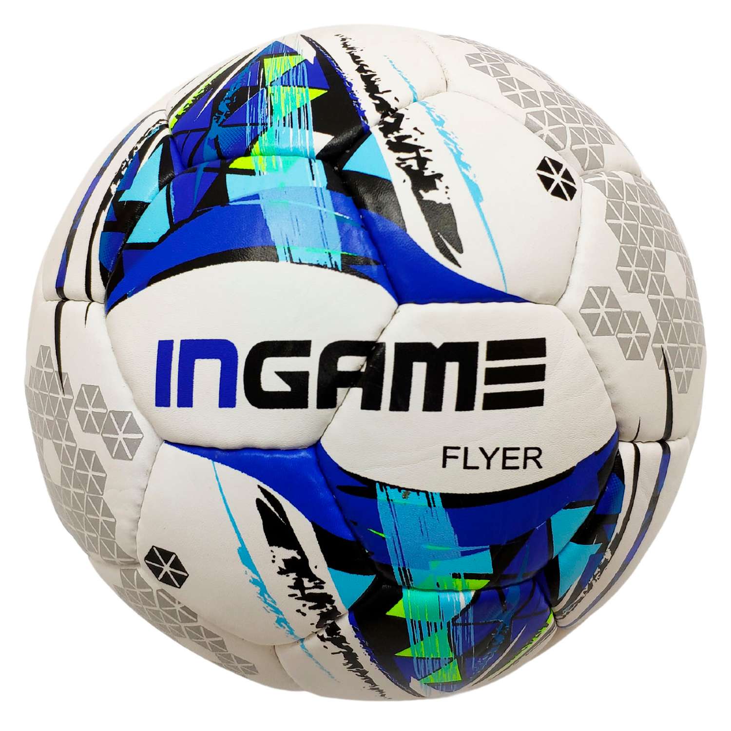 Мяч футбольный InGame FLYER бело-синий IFB-105 - фото 1