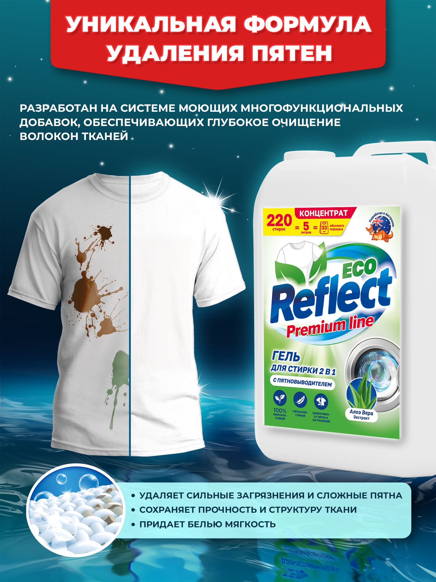 Гель ЭКО Reflect средство для стирки 5l - фото 4