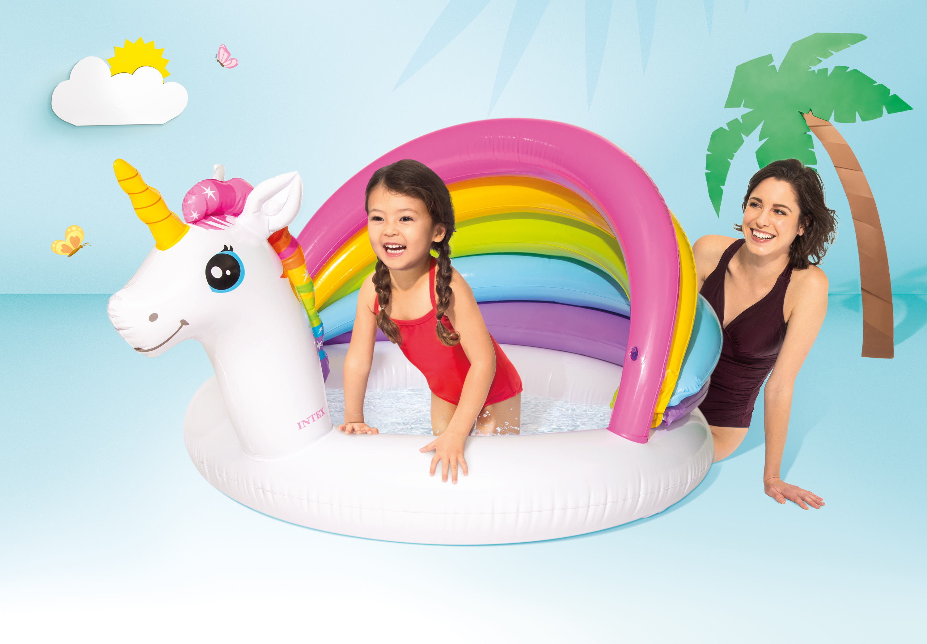 Детский бассейн Intex Единорог 127х102х69 см от 1-3 лет - фото 3