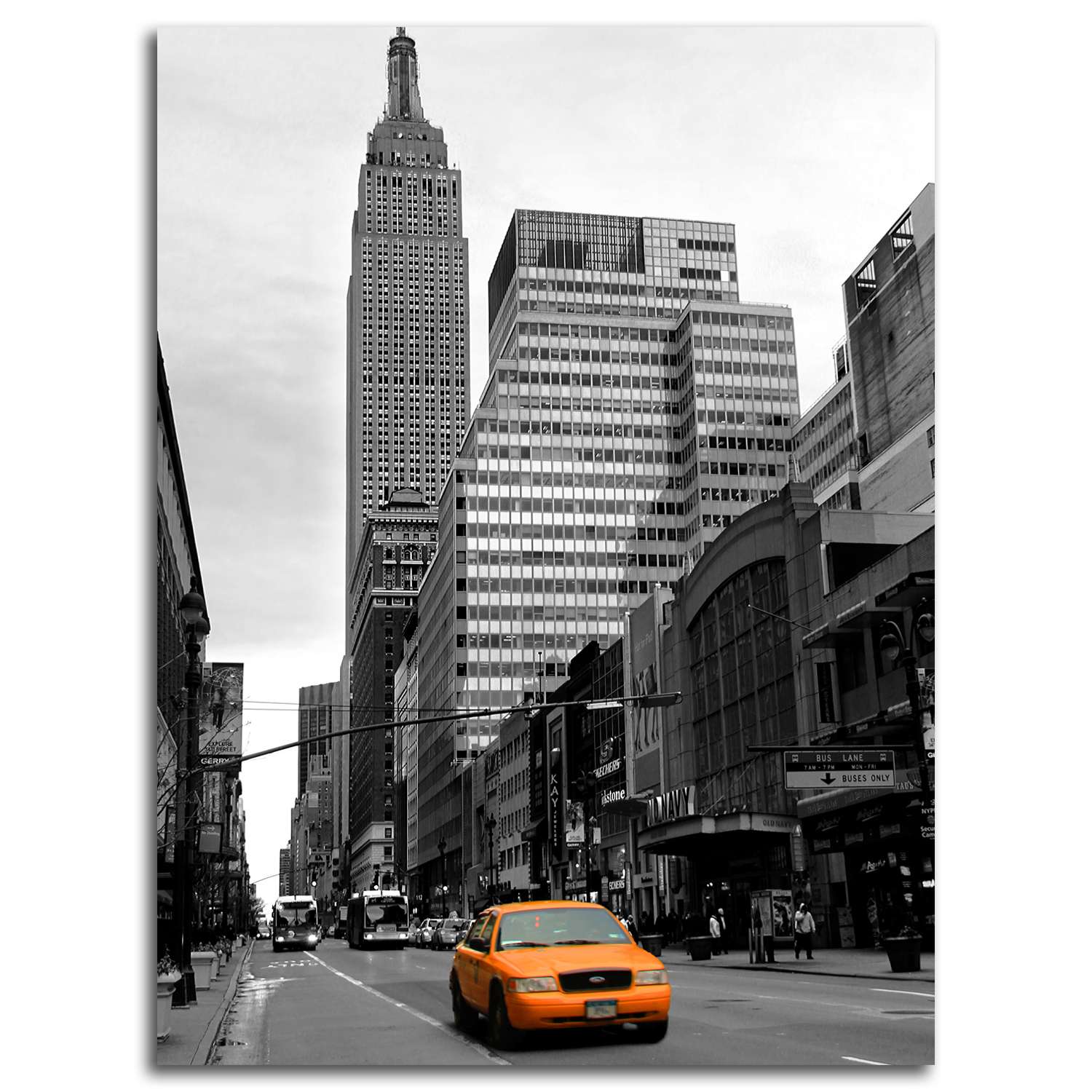 Картина на холсте LOFTime Нью Йорк желтое такси 30*40 - фото 1