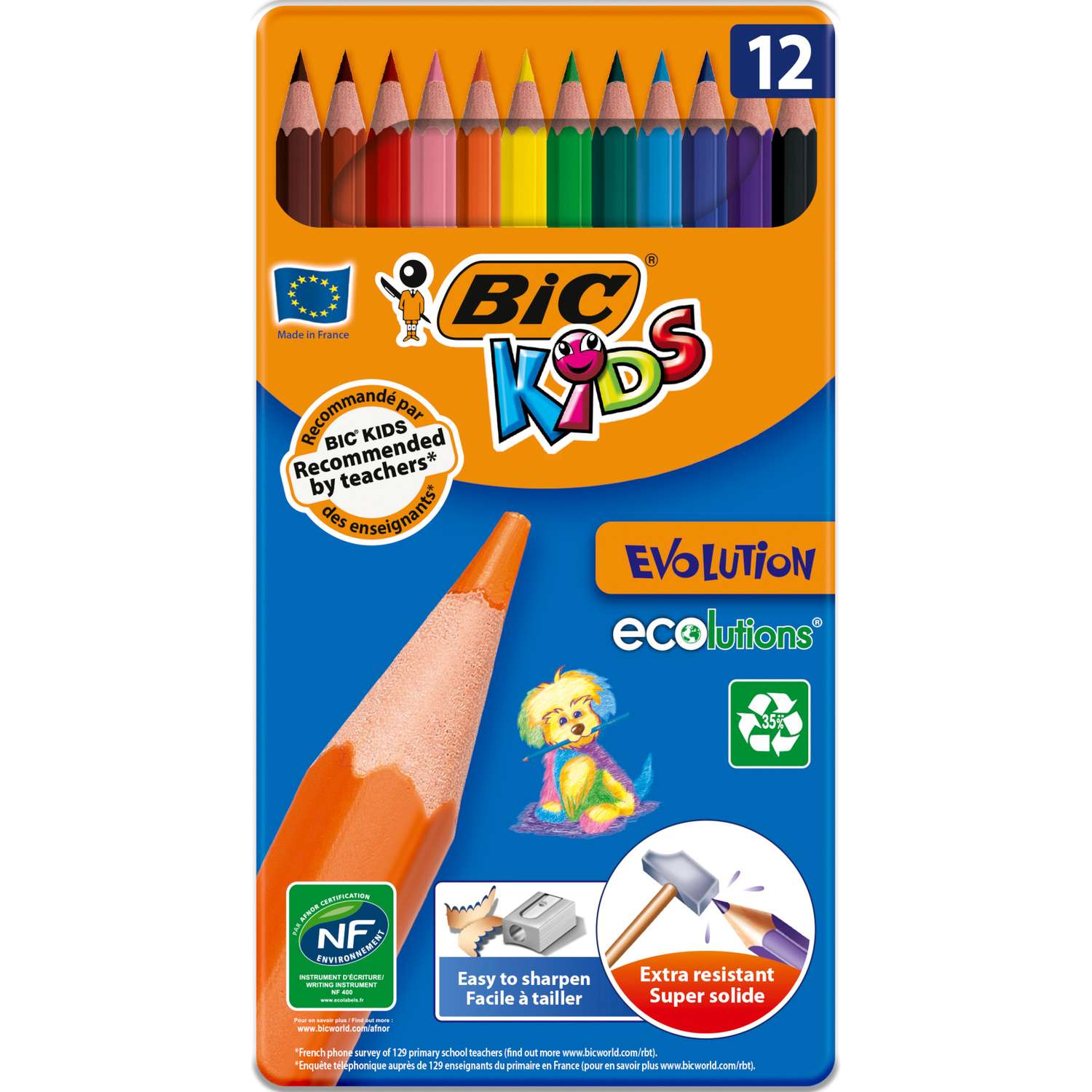 Цветные карандаши BIC Kids Evolution 12 цв - фото 1