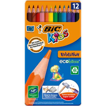 Цветные карандаши BIC Kids Evolution 12 цв