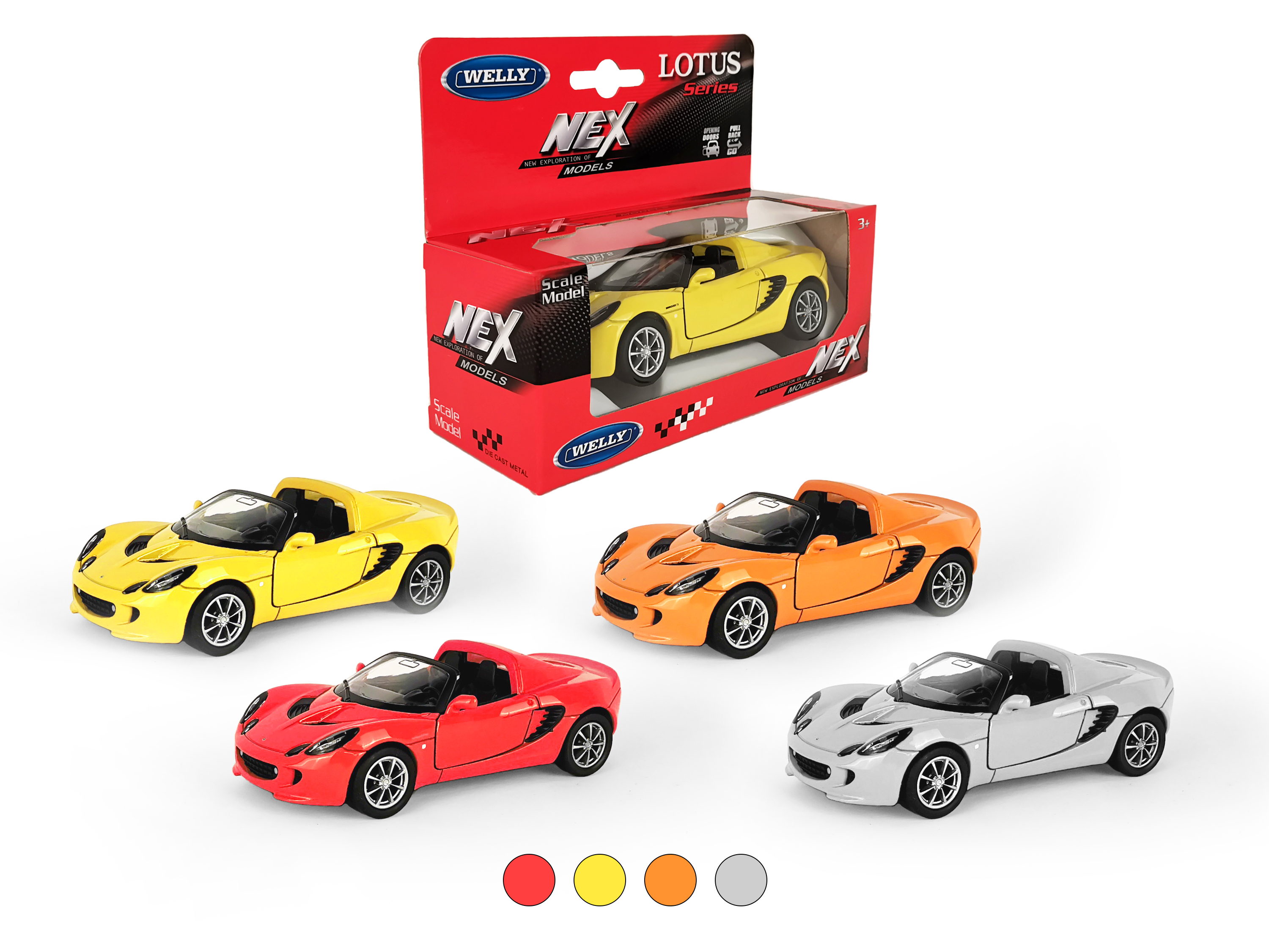 Машинка WELLY 1:38 Lotus Elise 111S 2003 цвет в ассортименте купить по цене  999 ₽ в интернет-магазине Детский мир