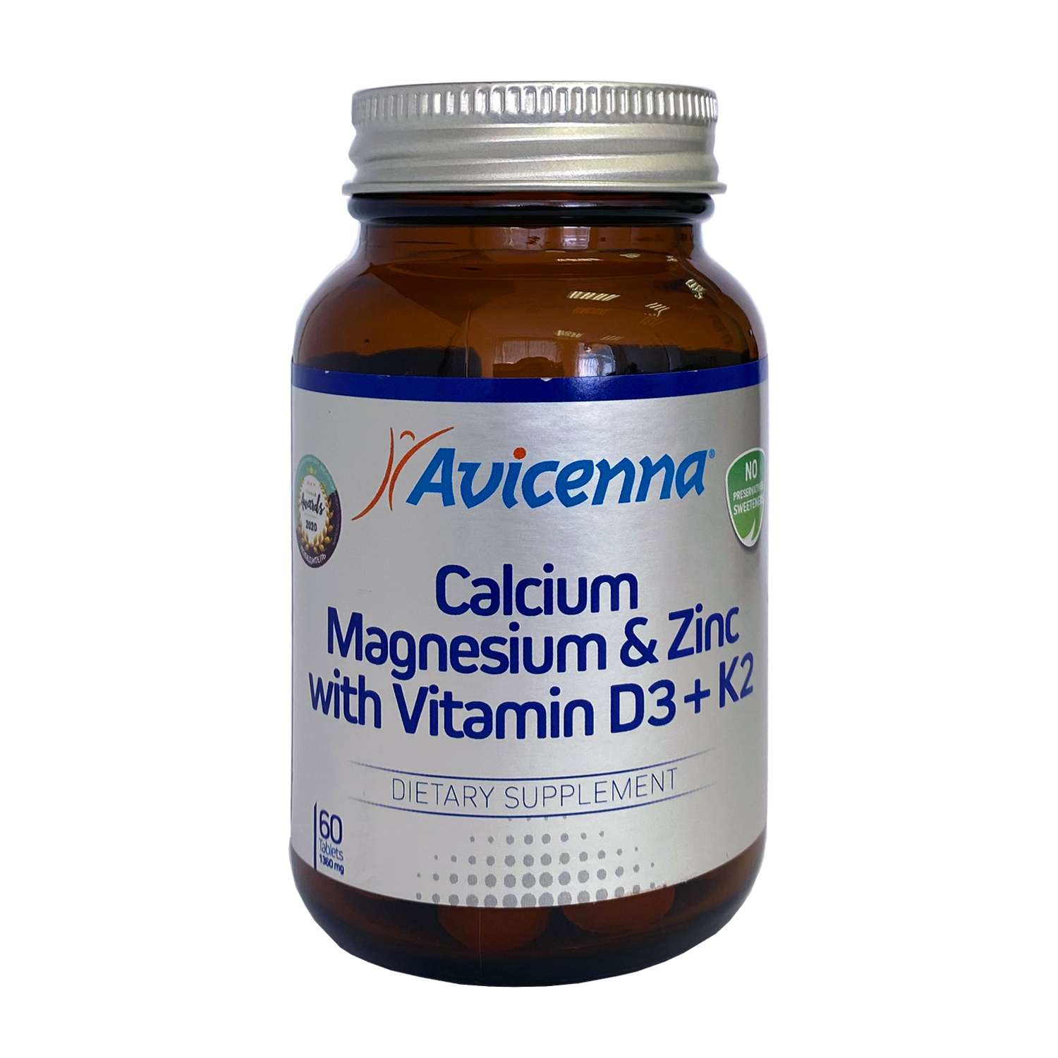 Биологически активная добавка Avicenna Calcium magnesium zink vitamin D3 K2 60таблеток - фото 1