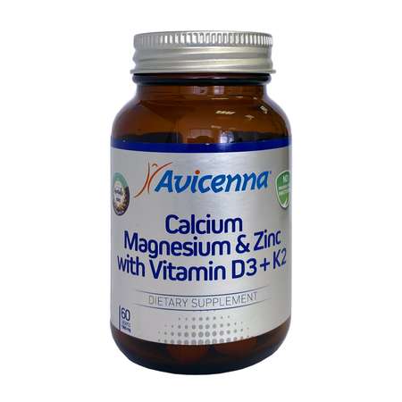 Биологически активная добавка Avicenna Calcium magnesium zink vitamin D3 K2 60таблеток