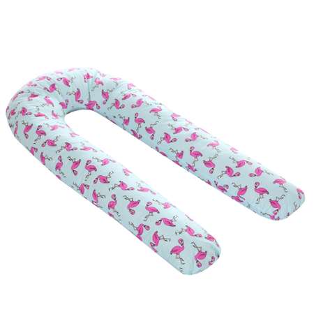 Подушка для беременных Спаленка Обнимашка U-образная Фламинго На Мятном
