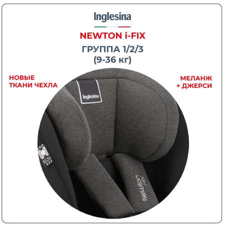 Автокресло INGLESINA Newton I-fix группа 1 2 3 9-36 кг цвет Vulcan Black