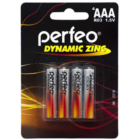 Батарейки Perfeo мизинчиковые солевые PF R03/4BL